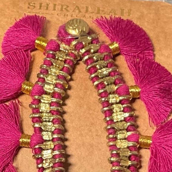 Shiraleah Anthropologie felicity tassel pink gold Fringe bracelet - Picture 4 of 4
